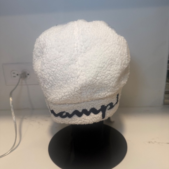 Beige and Grey Champion Logo Reversible Trapper Hat - Picture 4 of 9